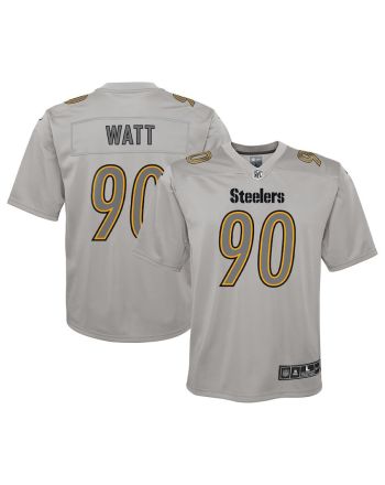 T.J. Watt 90 Pittsburgh Steelers Youth Atmosphere Game Jersey - Gray