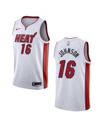 Men's Miami Heat 16 James Johnson Association Swingman Jersey - White