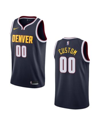 Men's Denver Nuggets 00 Custom Icon Swingman Jersey - Navy