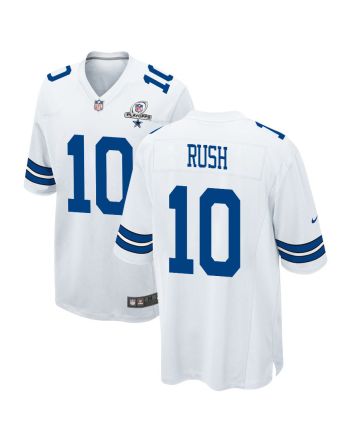 Cooper Rush 10 Dallas Cowboys 2023 Playoffs Patch Game Men Jersey - White