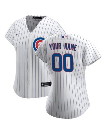 Chicago Cubs Women's Home Custom Jersey - White