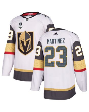 Alec Martinez 23 Vegas Golden Knights Stanley Cup 2023 Final Patch Away Breakaway Men Jersey - White