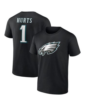 Jalen Hurts 1 Philadelphia Eagles Unisex T-Shirt - Black