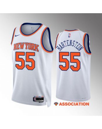 Isaiah Hartenstein 55 New York Knicks White Jersey 2022-23 Association Edition Swingman