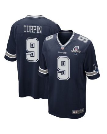 KaVontae Turpin 9 Dallas Cowboys 2023 Playoffs Patch Game Men Jersey - Navy