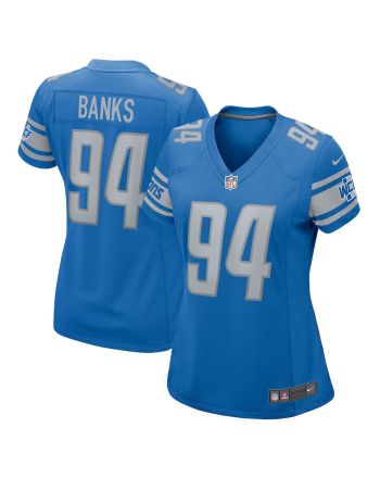 Eric Banks 94 Detroit Lions Women's Player Game Jersey - Blue