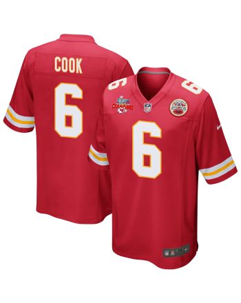 Bryan Cook 6 Kansas City Chiefs Super Bowl LVII Champions 3 Stars Men Game Jersey - Red