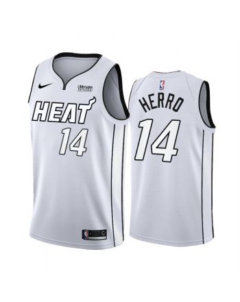 Miami Heat Tyler Herro White Hot 2022 Playoffs 14 Jersey