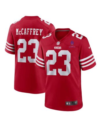 Christian McCaffrey 23 San Francisco 49ers 2024 Pro Bowl Patch Game Men Jersey - Scarlet