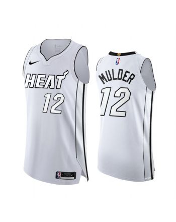 Mychal Mulder White Hot 12 Miami Heat 2022 Playoffs Jersey