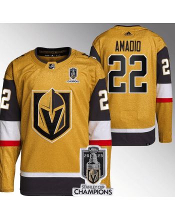 Michael Amadio 22 Vegas Golden Knights 2023 Stanley Cup Champions Patch Breakaway Home Jersey - Gold