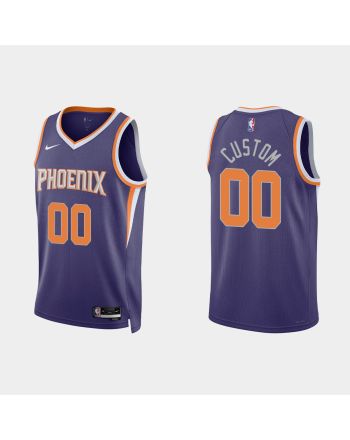 Phoenix Suns 00 Custom 2022-23 Icon Edition Purple Men Jersey