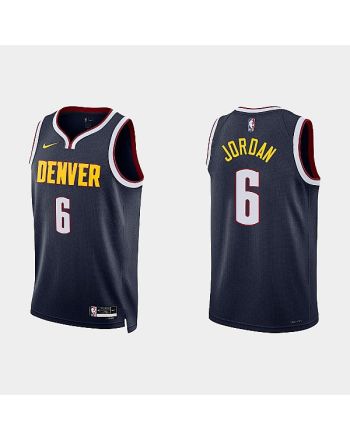 Denver Nuggets 6 DeAndre Jordan 2022-23 Icon Edition Navy Men Jersey