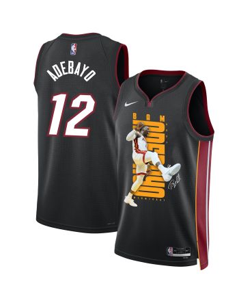 Bam Adebayo 12 Miami Heat Long-Range Assassin 2023 NBA Champions Swingman Jersey - Black