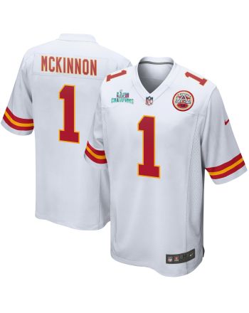 Jerick McKinnon 1 Kansas City Chiefs Super Bowl LVII Champions Men Game Jersey - White