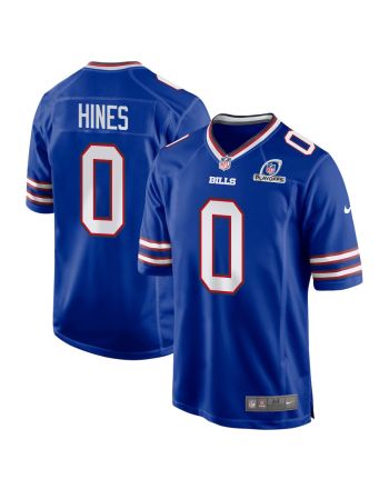 Nyheim Hines 0 Buffalo Bills 2023 Playoffs Patch Game Men Jersey - Royal