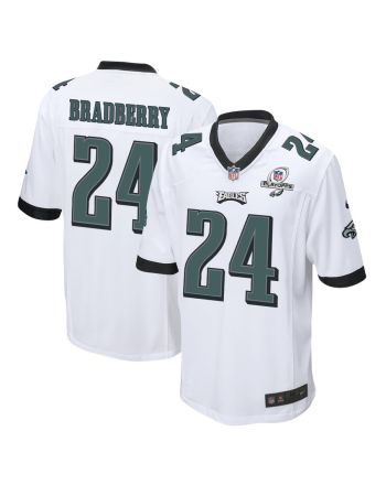 James Bradberry 24 Philadelphia Eagles 2023 Playoffs Patch Game Men Jersey - White