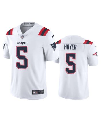 New England Patriots Brian Hoyer 5 White Vapor Limited Jersey