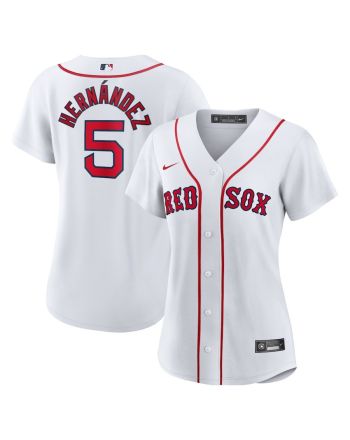 Enrique Hernandez 5 Boston Red Sox Women's Home Player Jersey - White