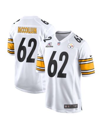 Ryan McCollum 62 Pittsburgh Steelers 2023 Playoffs Patch Game Men Jersey - White