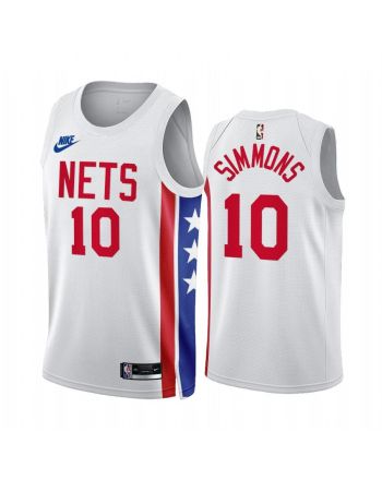 Ben Simmons 2022-23 Brooklyn Nets White 10 Classic Edition Jersey - Men Jersey