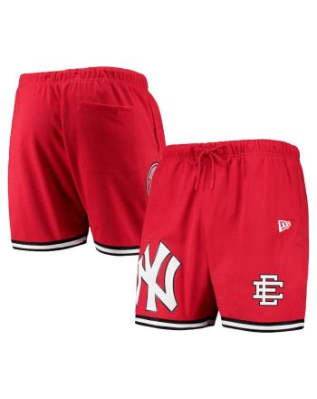 New York Yankees Team Standard Logo Mesh Shorts - Red