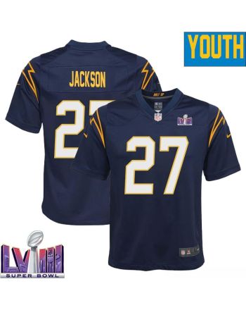 J.C. Jackson 27 Los Angeles Chargers Super Bowl LVIII YOUTH Alternate Game Jersey - Navy