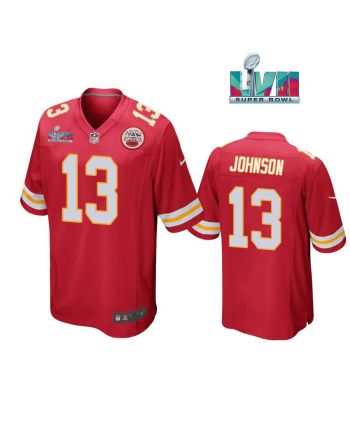 Nazeeh Johnson 13 Kansas City Chiefs Super Bowl LVII Red Men Game Jersey