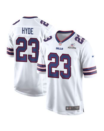 Micah Hyde 23 Buffalo Bills 2023 Playoffs Patch Game Men Jersey - White