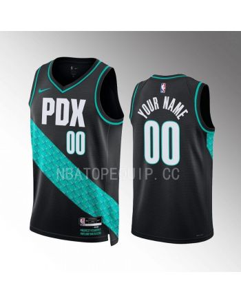 Portland Trail Blazers City Edition Custom 00 Black Jersey 2022-23 Swingman