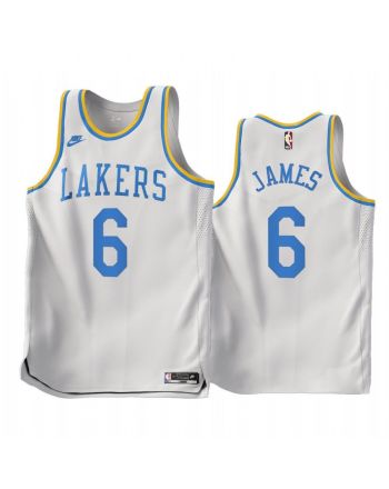 LeBron James 6 Los Angeles Lakers 2022-23 Classic Edition White Jersey - Men Jersey