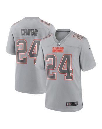 Nick Chubb 24 Cleveland Browns Atmosphere Fashion Game Jersey - Gray