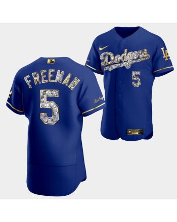 Los Angeles Dodgers Freddie Freeman Royal Jersey 5 Golden Diamond 2022-23-23 Uniform