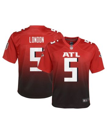 Drake London 5 Atlanta Falcons Youth Game Jersey - Red