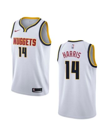 Men's Denver Nuggets 14 Gary Harris Association Swingman Jersey - Wihte