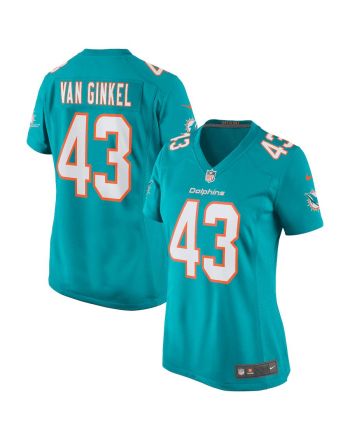 Andrew Van Ginkel 43 Miami Dolphins Women Game Jersey - Aqua