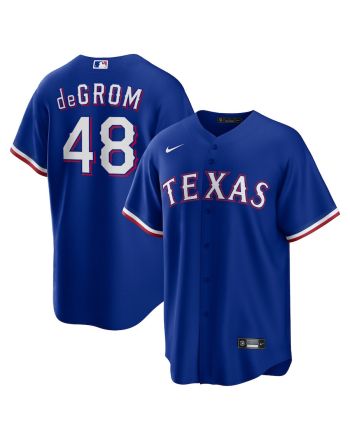 Jacob deGro 48 Texas Rangers 2023 Away Game Jersey - Royal