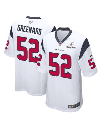 Jonathan Greenard 52 Houston Texans 2024 Divisional Patch Game Men Jersey - White