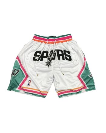 San Antonio Spurs NBA Retro Shorts - White