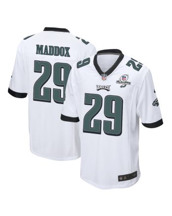 Avonte Maddox 29 Philadelphia Eagles 2023 Playoffs Patch Game Men Jersey - White