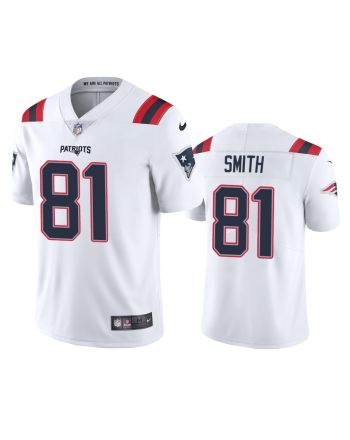 Jonnu Smith 81 New England Patriots White Vapor Limited Jersey