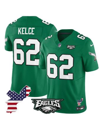 Jason Kelce 62 Philadelphia Eagles Philadelphia Patch Alternate Game Men Jersey - Kelly Green