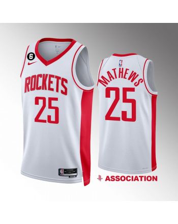 Houston Rockets 2022-23 Garrison Mathews 25 Association Edition White Jersey Swingman