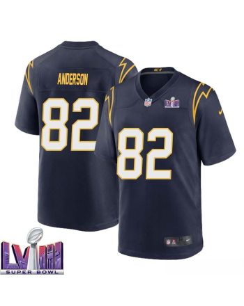 Stephen Anderson 82 Los Angeles Chargers Super Bowl LVIII Men Alternate Game Jersey - Navy