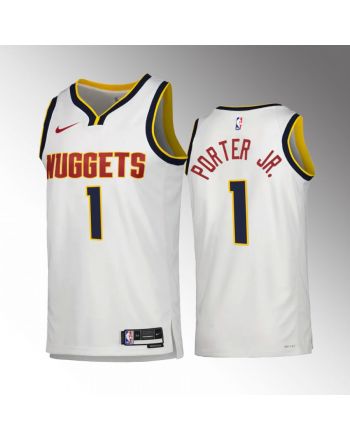 Michael Porter Jr. 1 2022-23 Denver Nuggets White Association Edition Jersey Swingman