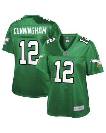 Randall Cunningham 12 Philadelphia Eagles Pro Line Women Retired Jersey - Kelly Green