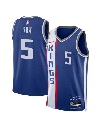 De'Aaron Fox 5 Sacramento Kings 2023/24 City Edition Swingman Jersey - Blue