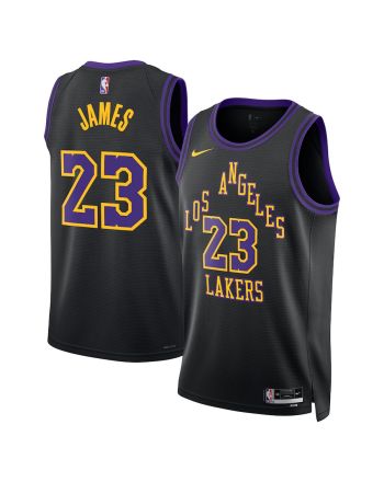 Lebron James 23 Los Angeles Lakers 2023/24 City Edition Swingman Jersey - Black