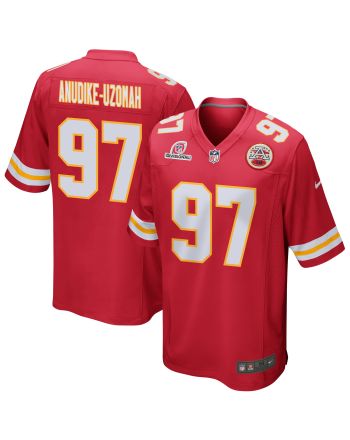 Felix Anudike-Uzomah 97 Kansas City Chiefs 2024 Divisional Patch Game Men Jersey - Red