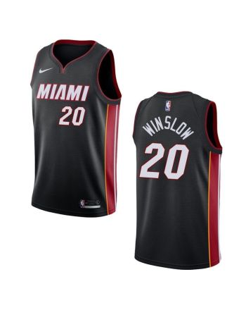 Men's Miami Heat 20 Justise Winslow Icon Swingman Jersey - Black